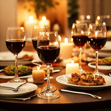 Mesa de jantar para conversas que passam do horário