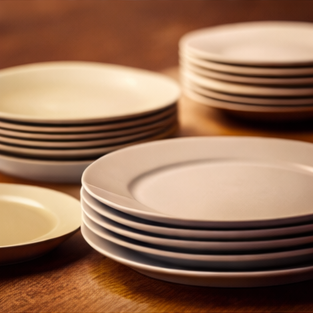 Jogo de pratos para finalmente terem sua própria louça